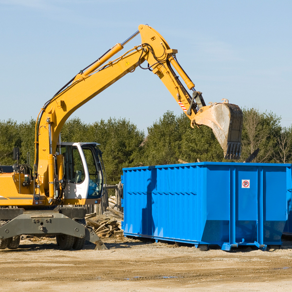 are there any restrictions on where a residential dumpster can be placed in Huron Michigan